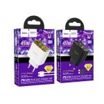 Hoco Dual Port PD45W Charger Set (CS43A Smart - Includes Type-C to Type-C cable)