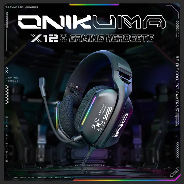 ONIKUMA X12 RGB Wired Gaming Headset - GAME 4U
