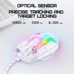 Onikuma CW923 Transparent Wired Gaming Mouse - Image 5