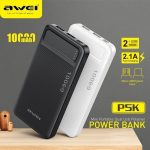 Awei P5K Portable Power Bank White 10000 mAh - Image 2