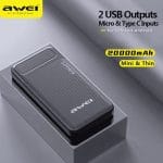 Awei P6K Portable Power Bank 20000mAh - Image 4