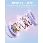 Onikuma B90 RGB Cat Ear Bluetooth 5.0 Wireless Gaming Headset — Purple - Image 4