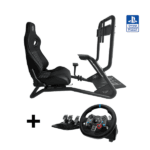 MBS Racing Simulator Seat With Mount Starter Bundle (Playstation)