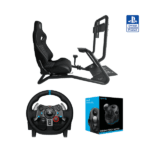 MBS Racing Simulator Seat With Mount Complete Bundle (Playstation)