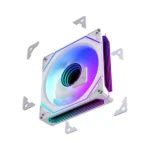 LovingCool 6RS-1200 Mirror ARGB 120mm Case Fan — White - Image 2