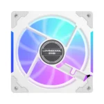 LovingCool YD-1200 Mirror ARGB 120mm Case Fan — White - Image 2