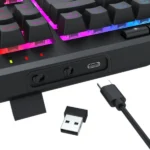 Redragon SHIVA Pro Wireless RGB Gaming Keyboard – Black - Image 4