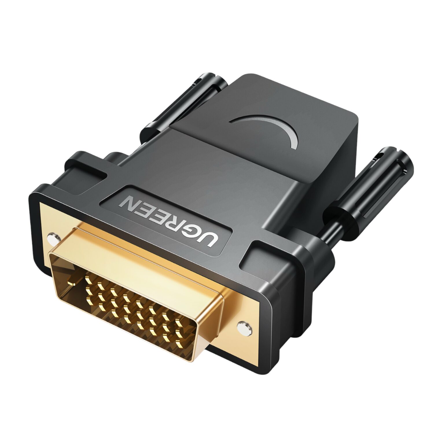 20124-20124-wr-01 UGREEN 20124-20124 DVI (24+1) Male to HDMI Female Adapter - Black - Image 1
