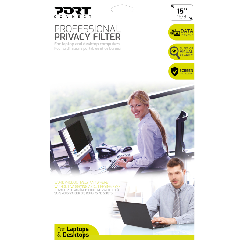 900005_wr_01 Port Connect 2D Professional Privacy Filter 15.6" - Image 1