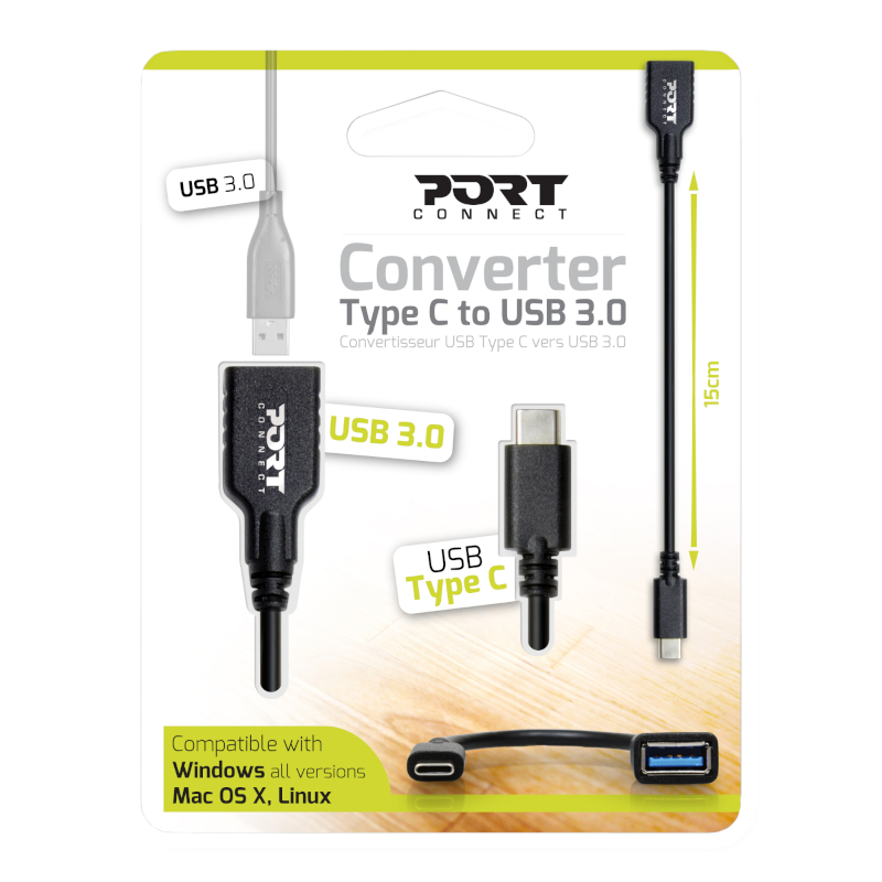 900133_wr_01a Port Type-C to USB3.0 15cm Adapter - Image 1