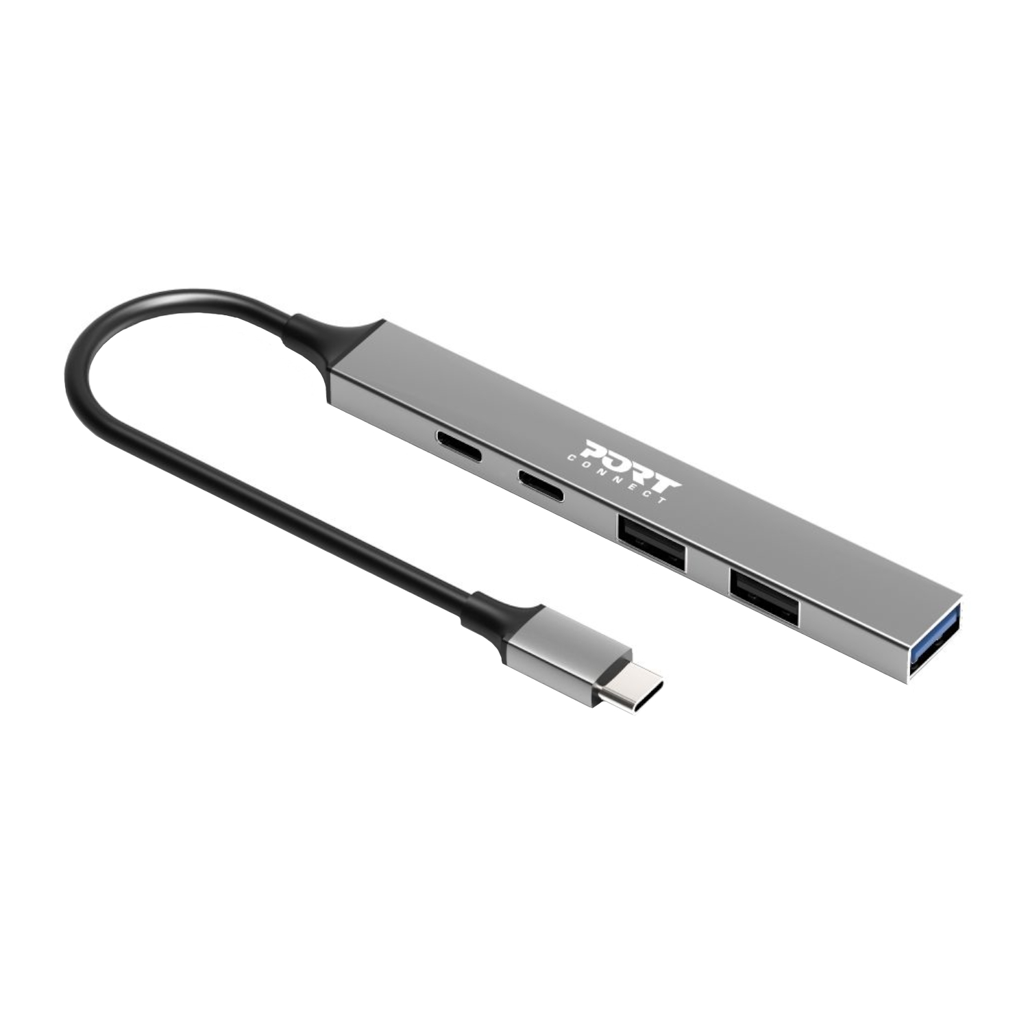900163_Port-USB-Type-C-Hub-4-x-USB-1-x-Charging-Port_wr_01a Port USB Type-C Hub 4 x USB + 1 x Charging Port - Image 1