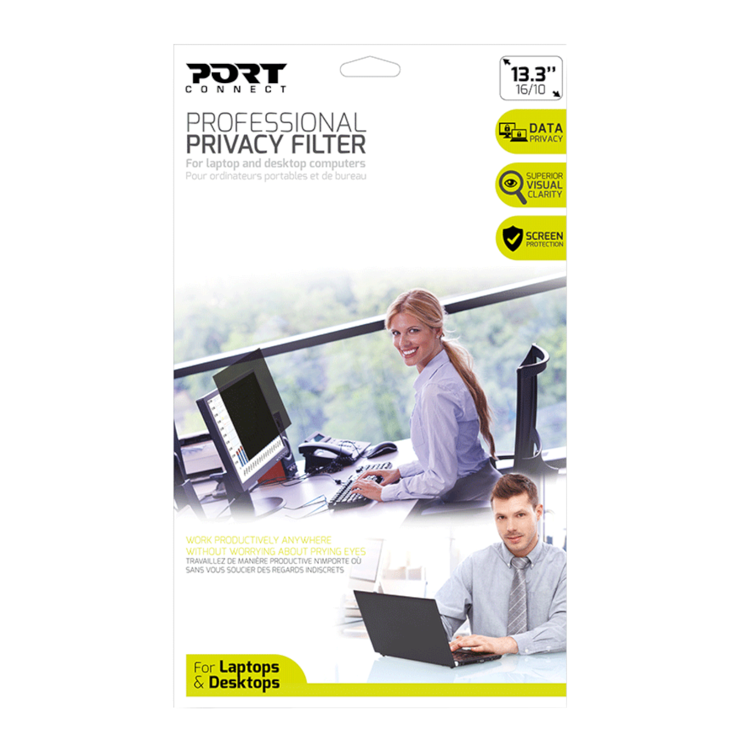 Port Designs 13.3" Touch Screen Privacy Filter - Image 1