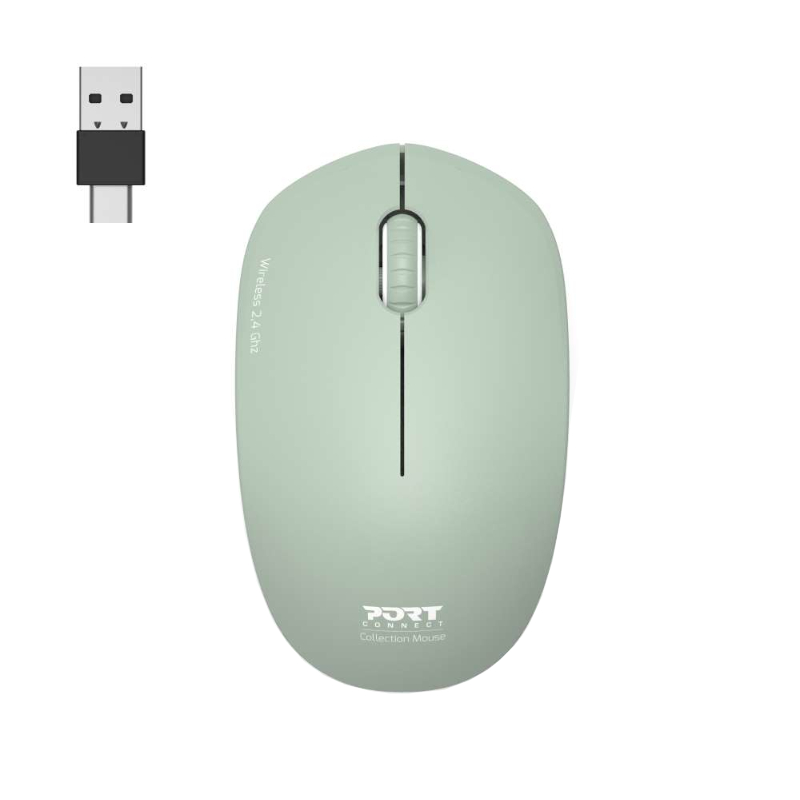 900543_wr_01 Port Connect MOUSE COLLECTION II WIRELESS Olive - Image 1