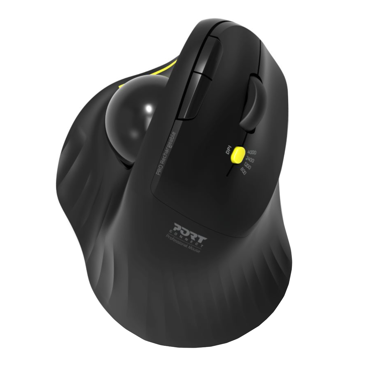 900716_Port-Connect-Wireless-Rechargeable-Executive-Bluetooth-Mouse-Black_wr_10 Port Connect Bluetooth + Wireless Rechargeable Ergonomic Trackball Mouse - Image 1