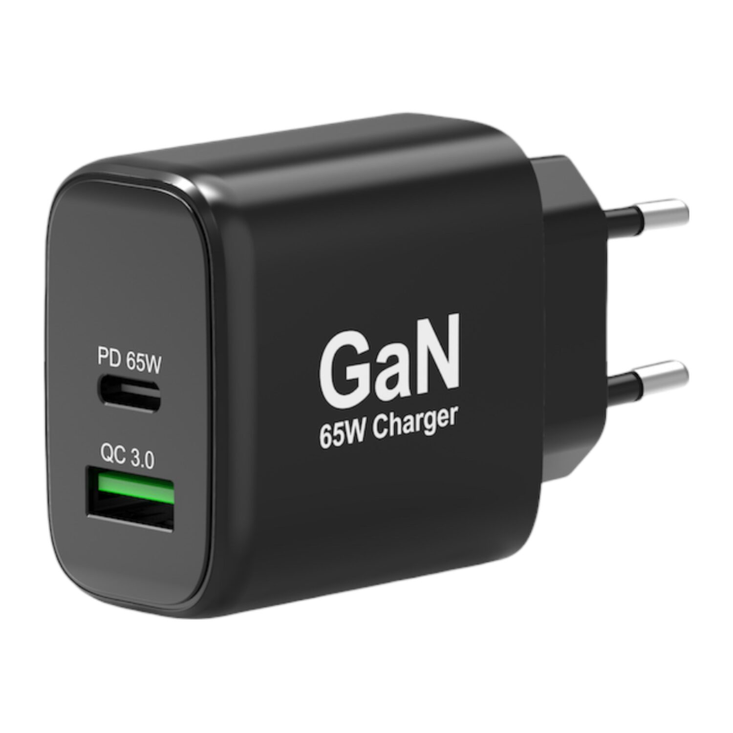 902104EU-WR-01 Port Connect 65W GaN Type-C and USB-A Fast Charger - Image 1