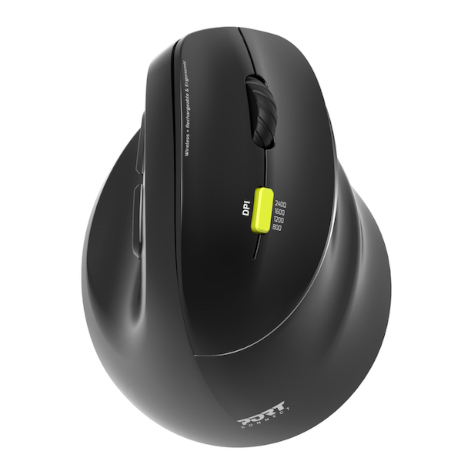 910007_.PORT-MOUSE-ERGO-RECHARGEABLE-BT-RIGHT_wr_08 Port Connect Ergo Shape Bluetooth Rechargeable Mouse - Image 1