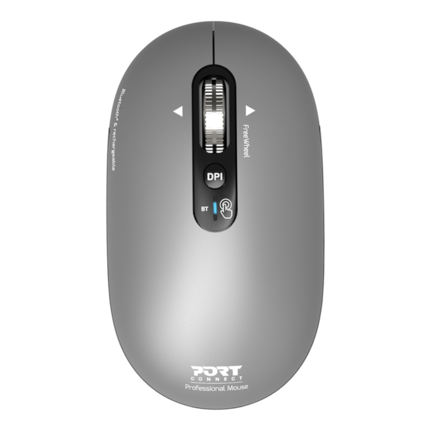 910009_PORT-MOUSE-REACHARGE-BT-PURE-MAC-GRY_wr_09 Port Connect PURE Bluetooth Rechargeable Mouse - Image 1