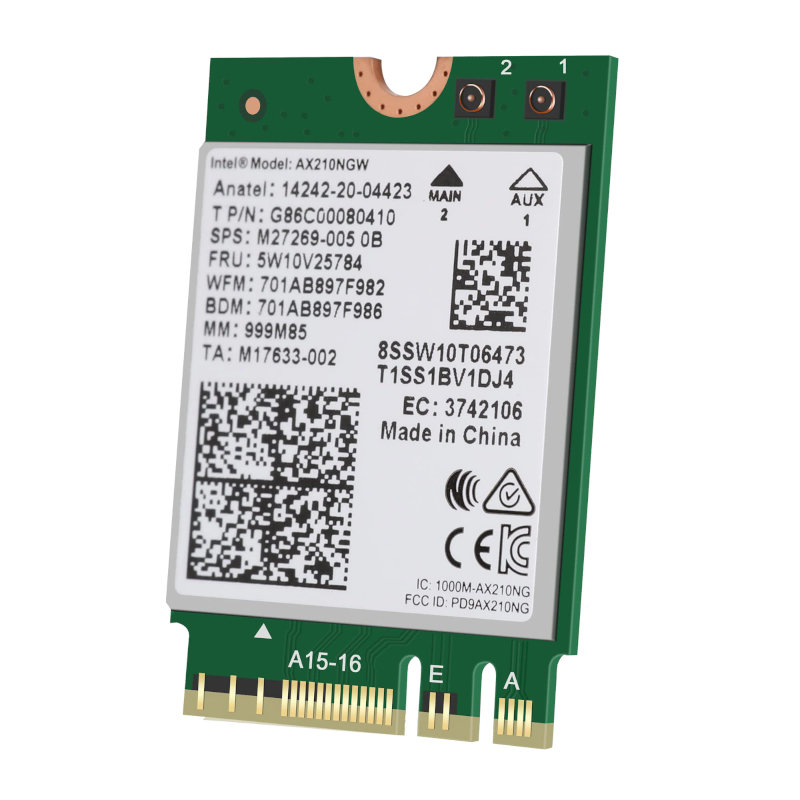 AX210NGW_wr_01 Intel AX210 M.2 Wifi Card Module - Image 1