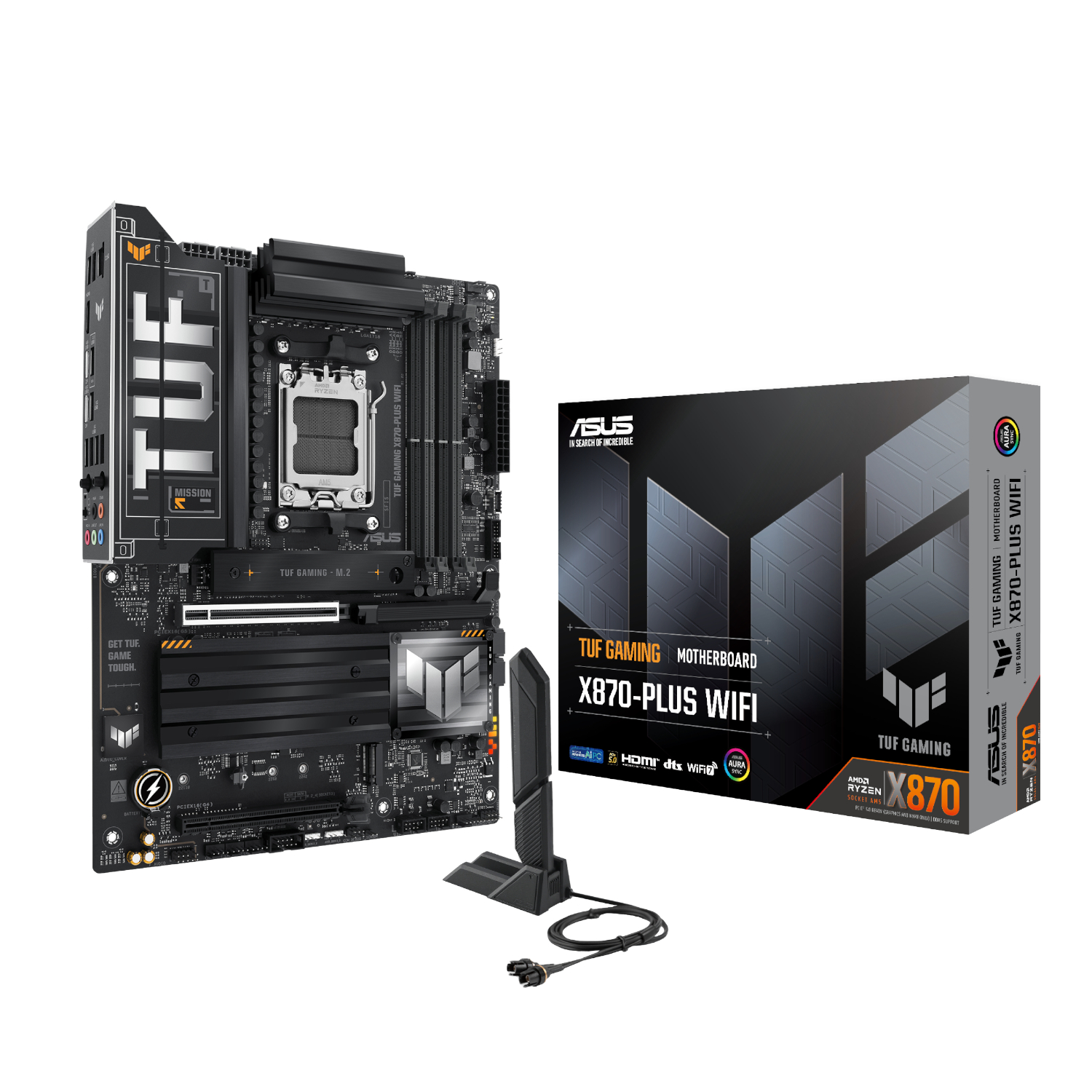 Asus_TUFGAMINGX870-PLUS-WIFI_wr_01a Asus TUF Gaming X870-PLUS WIFI AMD AM5 ATX Gaming Motherboard - Image 1