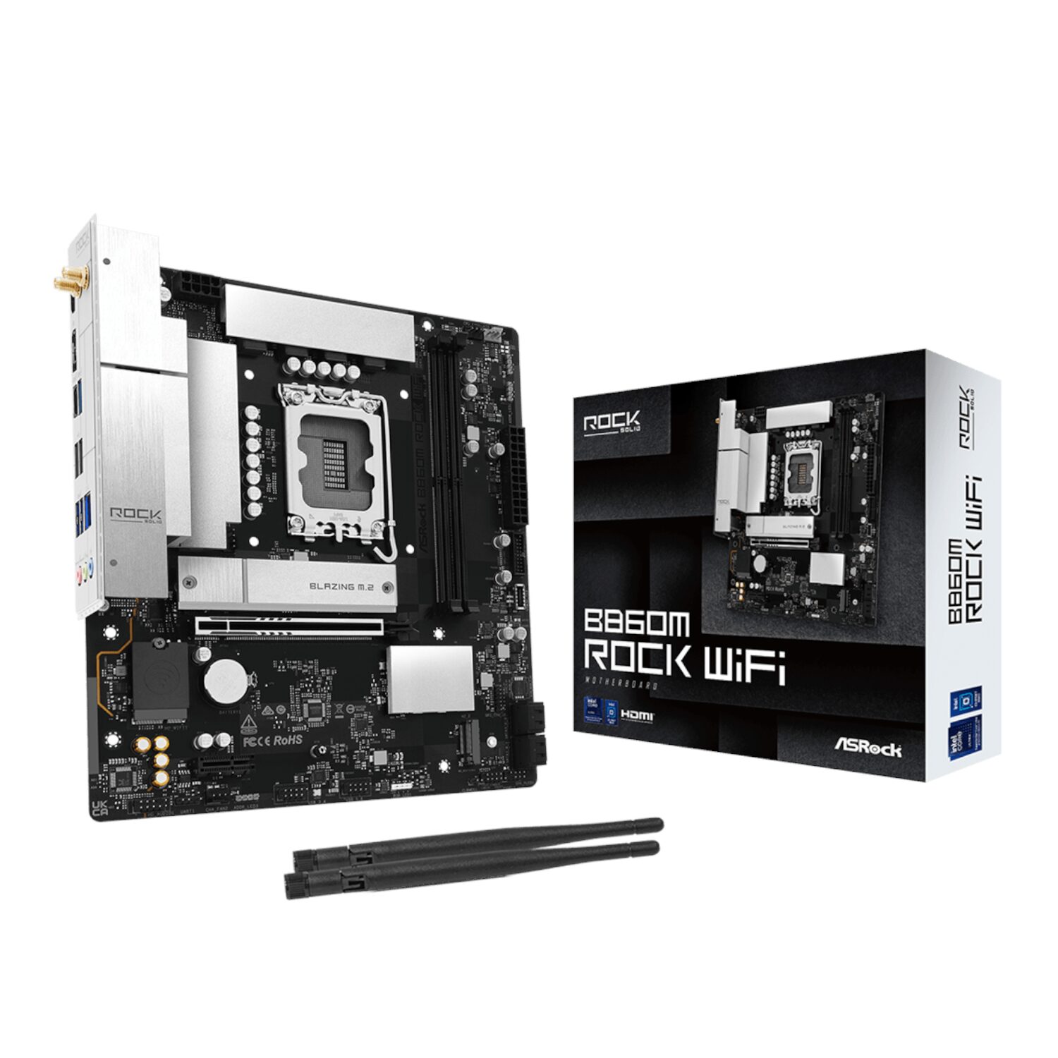 B860M_ROCK_WIFI_ASRock_B860M_Rock_WiFi_Intel_LGA1851_MAT_wr_01 ASRock B860M Rock WiFi Intel LGA1851 MATX Gaming Motherboard - Image 1