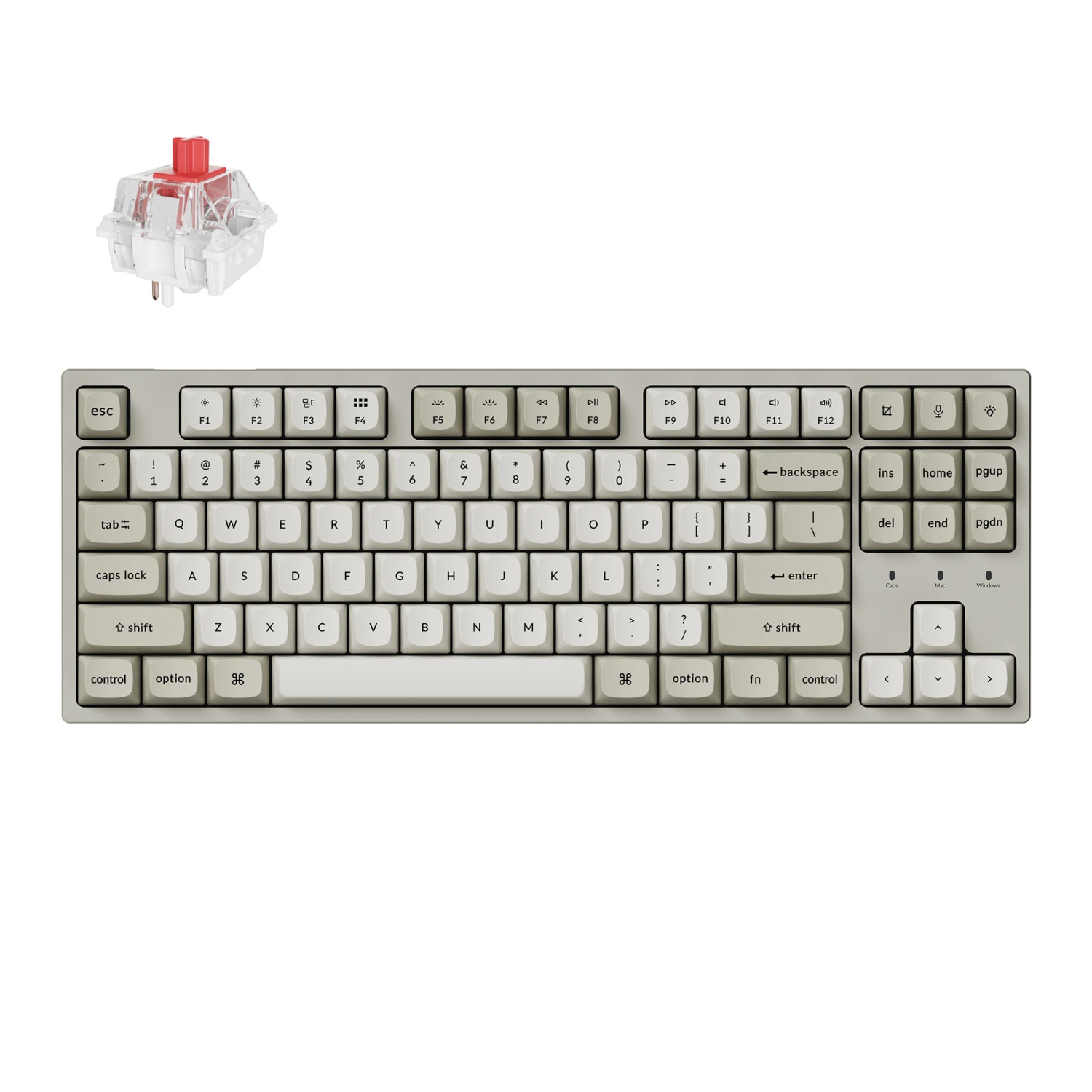 C1PX-M1_Keychron-C1-Pro-8K-80-Super-Red-Hot-swappable-RGB-Wired-Mechanical-Keyboard_wr_01a Keychron C1 Pro 8K 80% Super Red Hot-swappable RGB Wired Mechanical Keyboard - Image 1