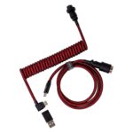 Keychron Coiled Aviator Cable - Red - Image 3