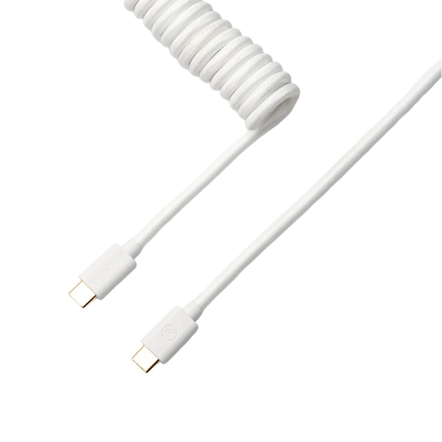CAB-W-wr-01 Keychron Coiled Aviator White Cable - Image 1