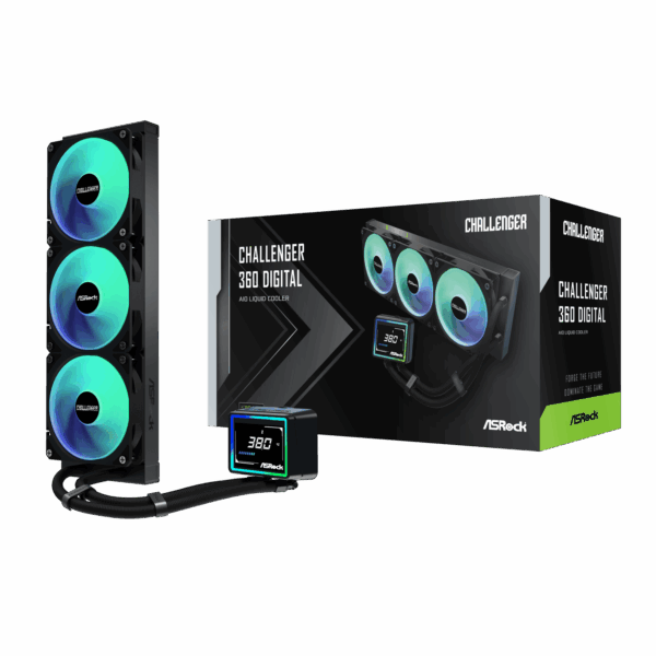 ASRock Challenger 360 Digital AIO Liquid Cooler - Black