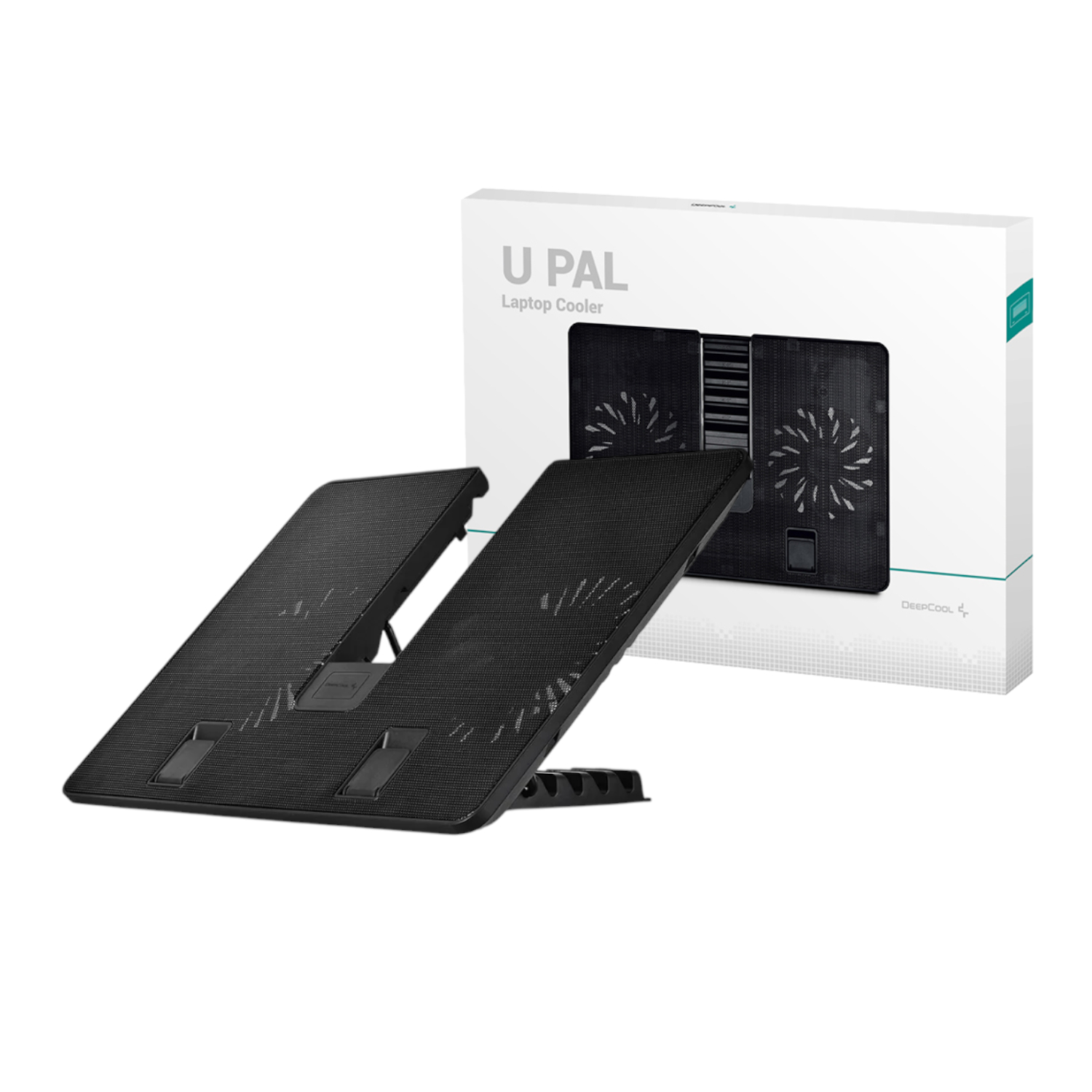 DP-N214A5-UPAL_DeepCool-U-PAL-Notebook-Cooling-Stand-Black_wr_01 DeepCool U PAL Dual Fan Notebook Cooling Stand - Image 1