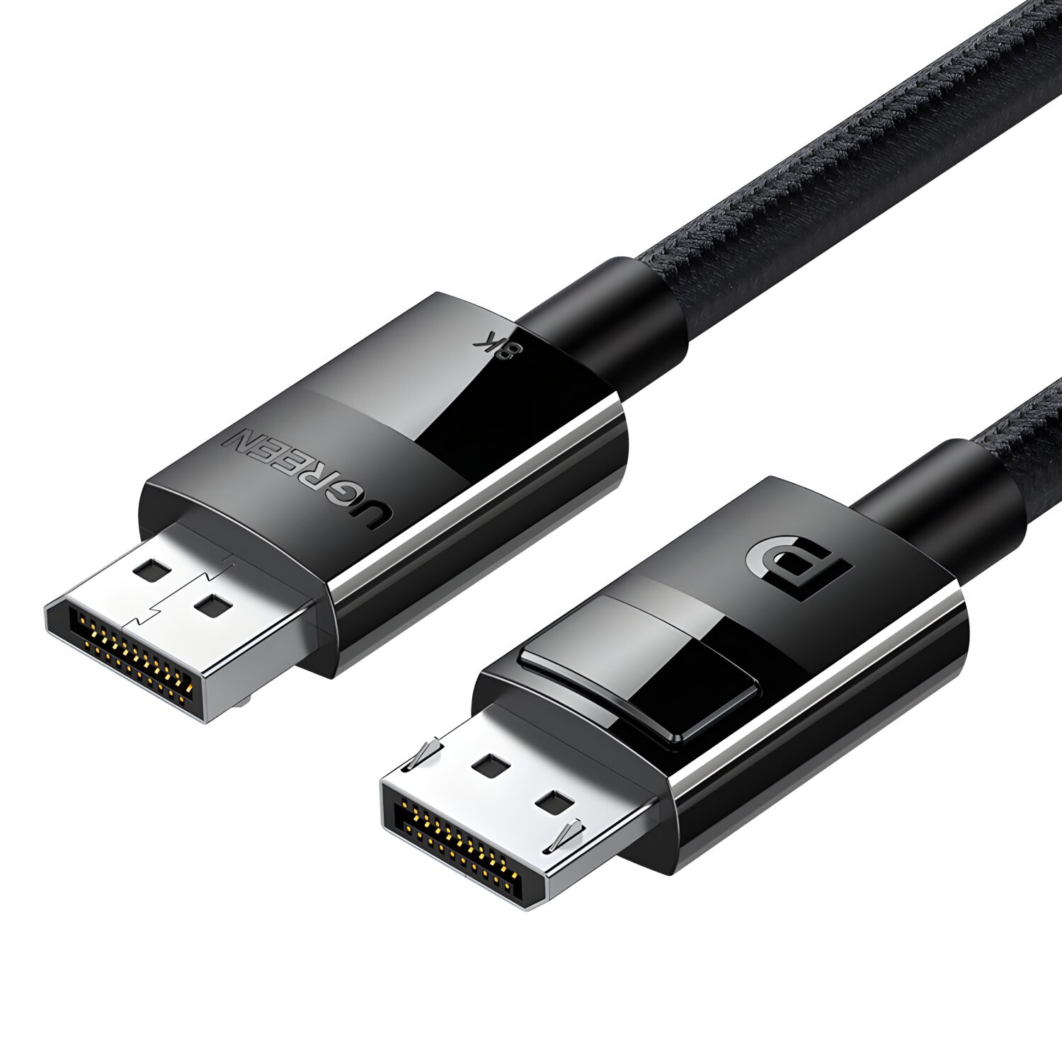 DP114-80392-WR-03 UGREEN DP114 8K DisplayPort Male to Male Braided Cable 2m - Image 1