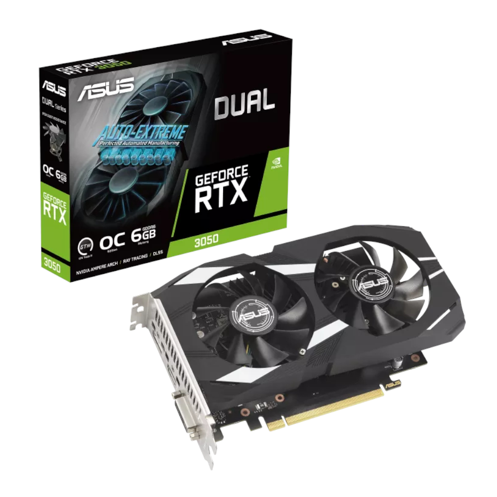 DUAL-RTX3050-O6G_wr_01 ASUS Nvidia GeForce RTX 3050 Dual OC 6G Graphic Card - Image 1
