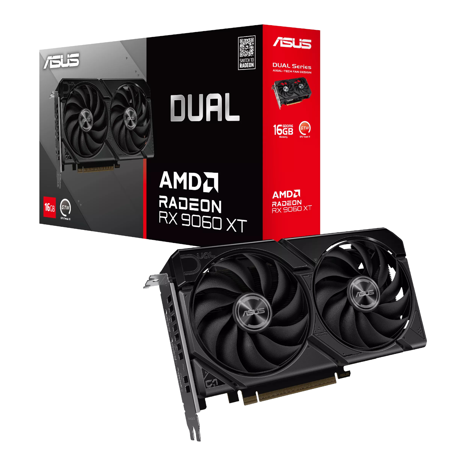 DUAL-RX9060XT-16G_Asus-Dual-Radeon-RX-9060-XT-16GB-GDDR6-Graphics-Card_wr_01 Asus Dual Radeon RX 9060 XT 16GB GDDR6 Graphics Card - Image 1