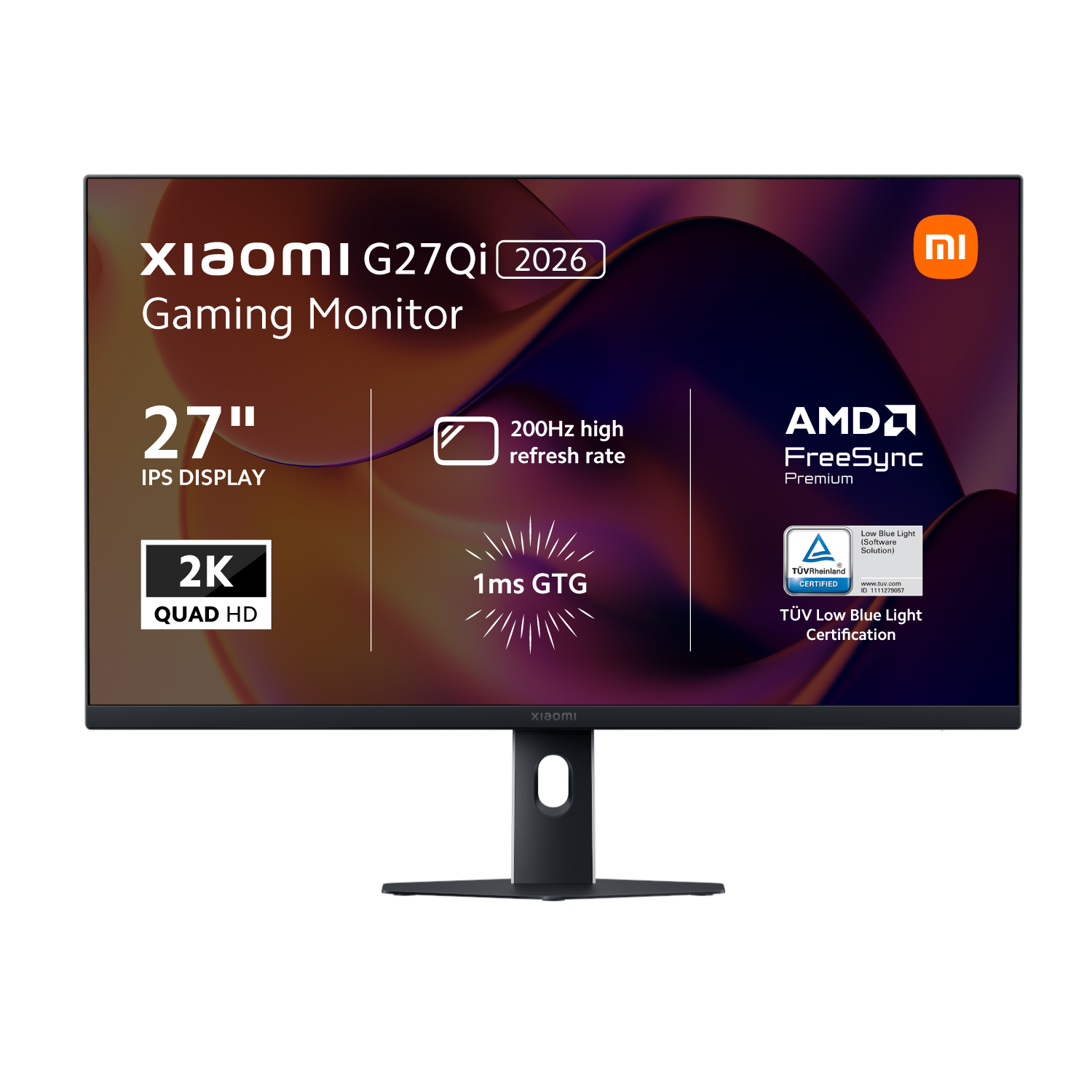ELA6556EU_Xiaomi-G27Qi-2026-27-inch-2K-QHD-200Hz-IPS-Gaming-Monitor_wr_01a Xiaomi G27Qi 2026 27″ 2K QHD 200Hz Fast IPS Gaming Monitor - Image 1