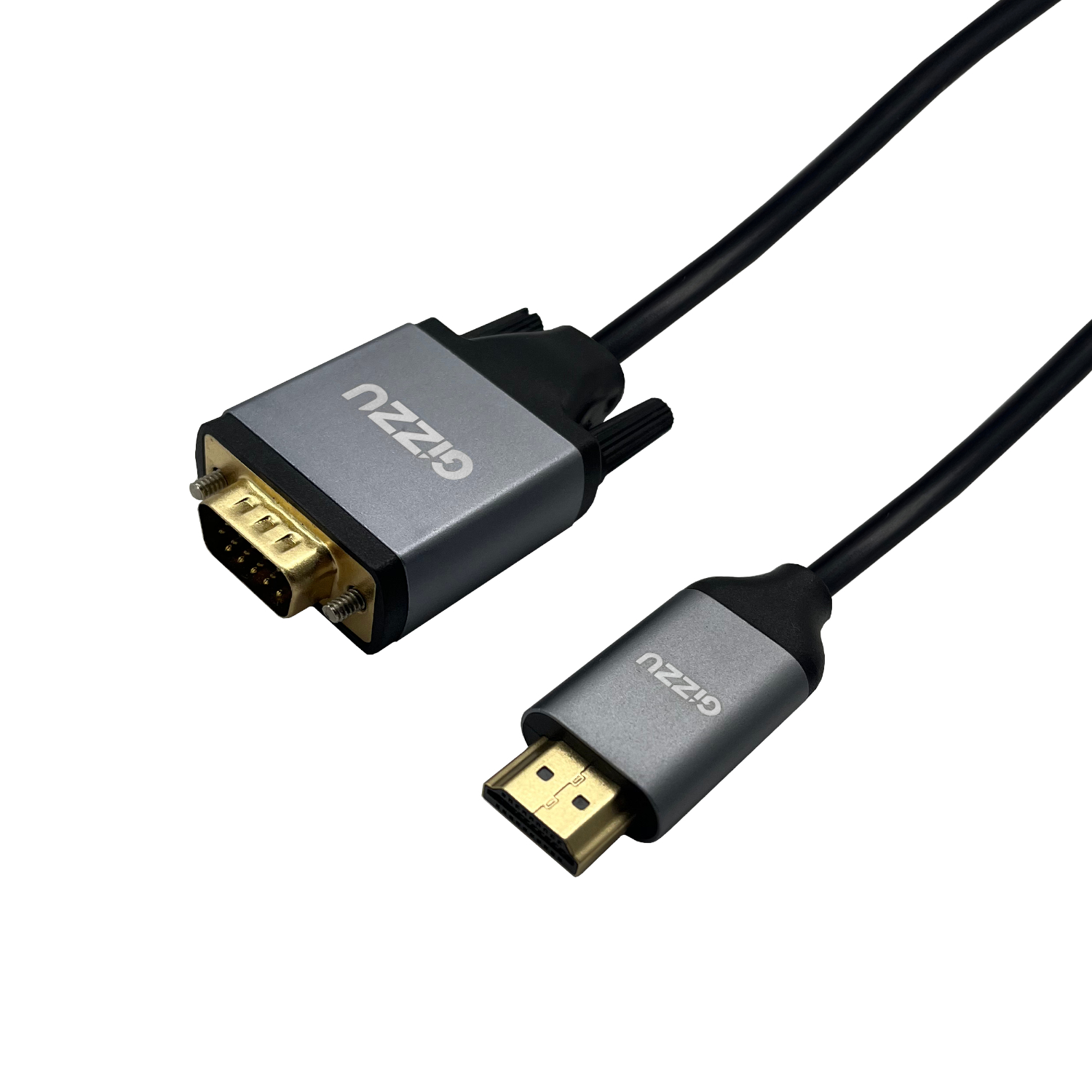 GCPHV18_Gizzu-Full-HD-HDMI-to-VGA-Cable-1.8m-Black_wr_01a Gizzu Full HD HDMI to VGA Cable (1.8m) - Black - Image 1