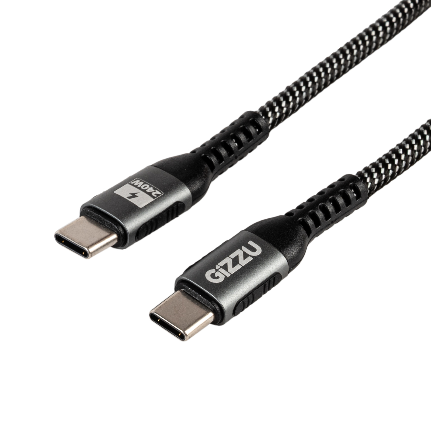 GIZZU-GCPCC240048G-01-Gizzu-240-480Mbps-Type-C-1m-Cable_ANGLED-9128-Edit_1500x1500 GIZZU 240W 480Mbps Type-C 2m Cable - Image 1