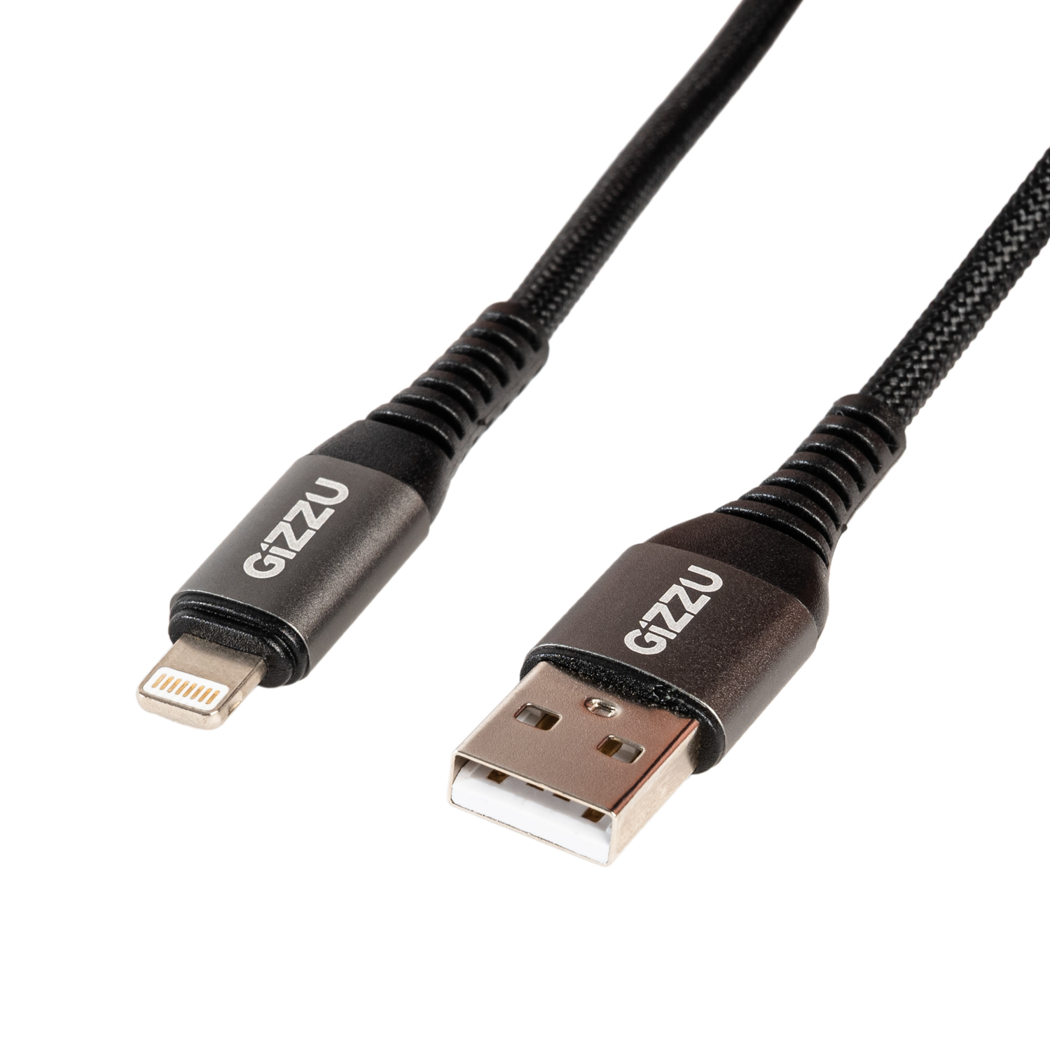 GIZZU-GCPU2L012-01-12W-USB-to-Lightning-1m-Cable_ANGLED-9208-Edit_1500x1500 GIZZU 12W USB to Lightning 2m Cable - Image 1