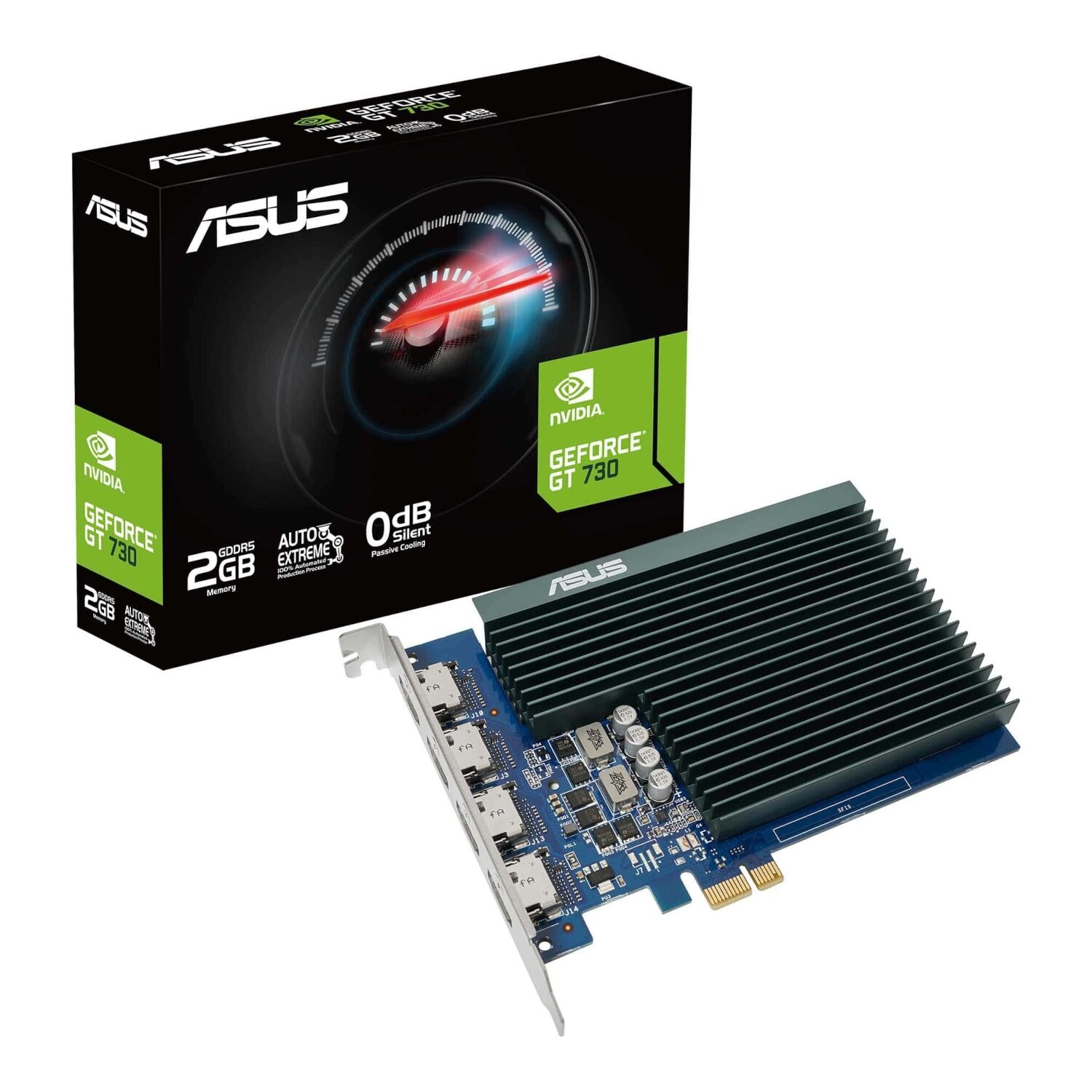 GT730-4H-SL-2GD5-WR-01 Asus GT730 2GB GDDR5 Graphics Card with 4 HDMI Ports - Image 1