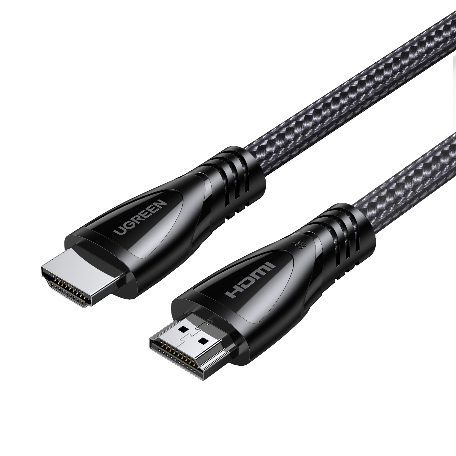HD140-80401_UGreen-HDMI-2.1-Male-to-Male-Cable-1M_wr_01a UGREEN HDMI 2.1 Male to Male Cable 1M (8K@60Hz | 4K@120Hz) - Black - Image 1