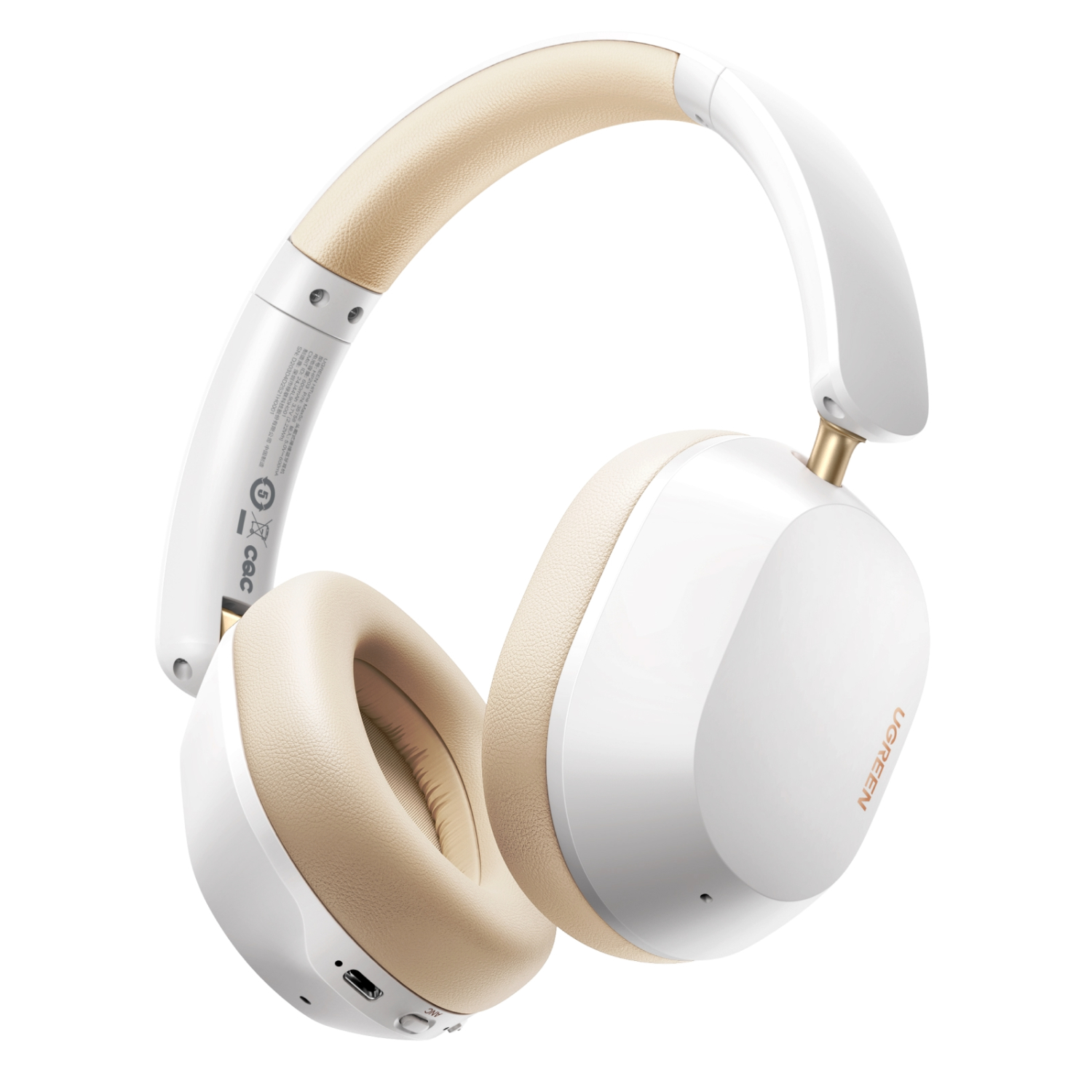 HP203-35758 UGREEN HiTune Max 5C Hybrid ANC Headphones–White - Image 1