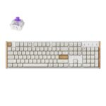 Keychron K10 HE Special Edition Full-size Hot-Swap Gateron Dbl-Rail Nebula Switch RGB Wireless Keyboard - White (Wood + Al)