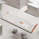 Keychron K10 HE Special Edition Full-size Hot-Swap Gateron Dbl-Rail Nebula Switch RGB Wireless Keyboard - White (Wood + Al) - Image 5