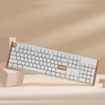 Keychron K10 HE Special Edition Full-size Hot-Swap Gateron Dbl-Rail Nebula Switch RGB Wireless Keyboard - White (Wood + Al) - Image 6