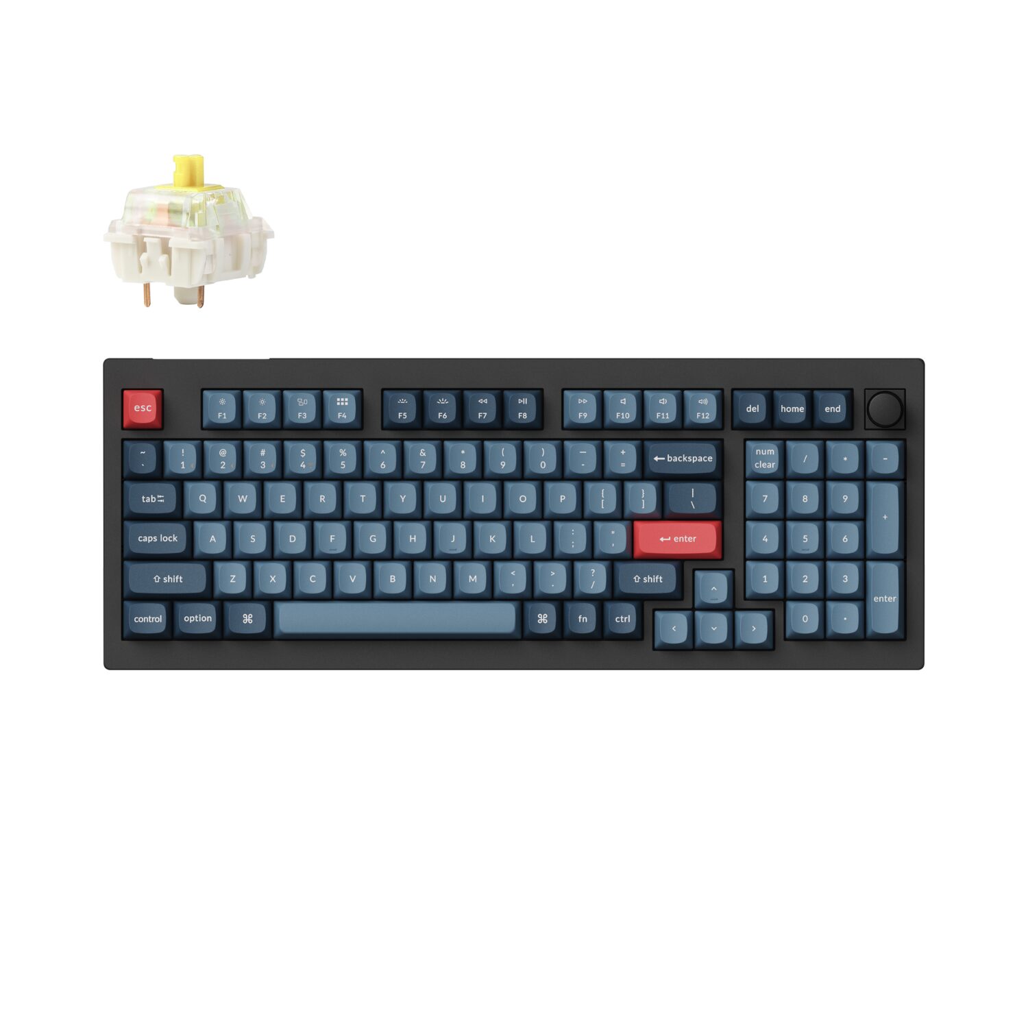 KEYCHRON-V5MAX-BAN-KB-wr-01 Keychron V5 Max Wireless Custom Keyboard - BANANA Switch - Image 1