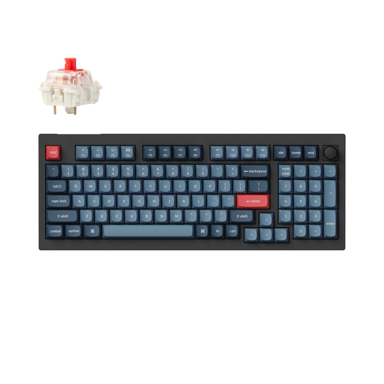 KEYCHRON-V5MAX-RED-KB-wr-01 Keychron V5 Max Wireless Custom Keyboard - RED Switch - Image 1