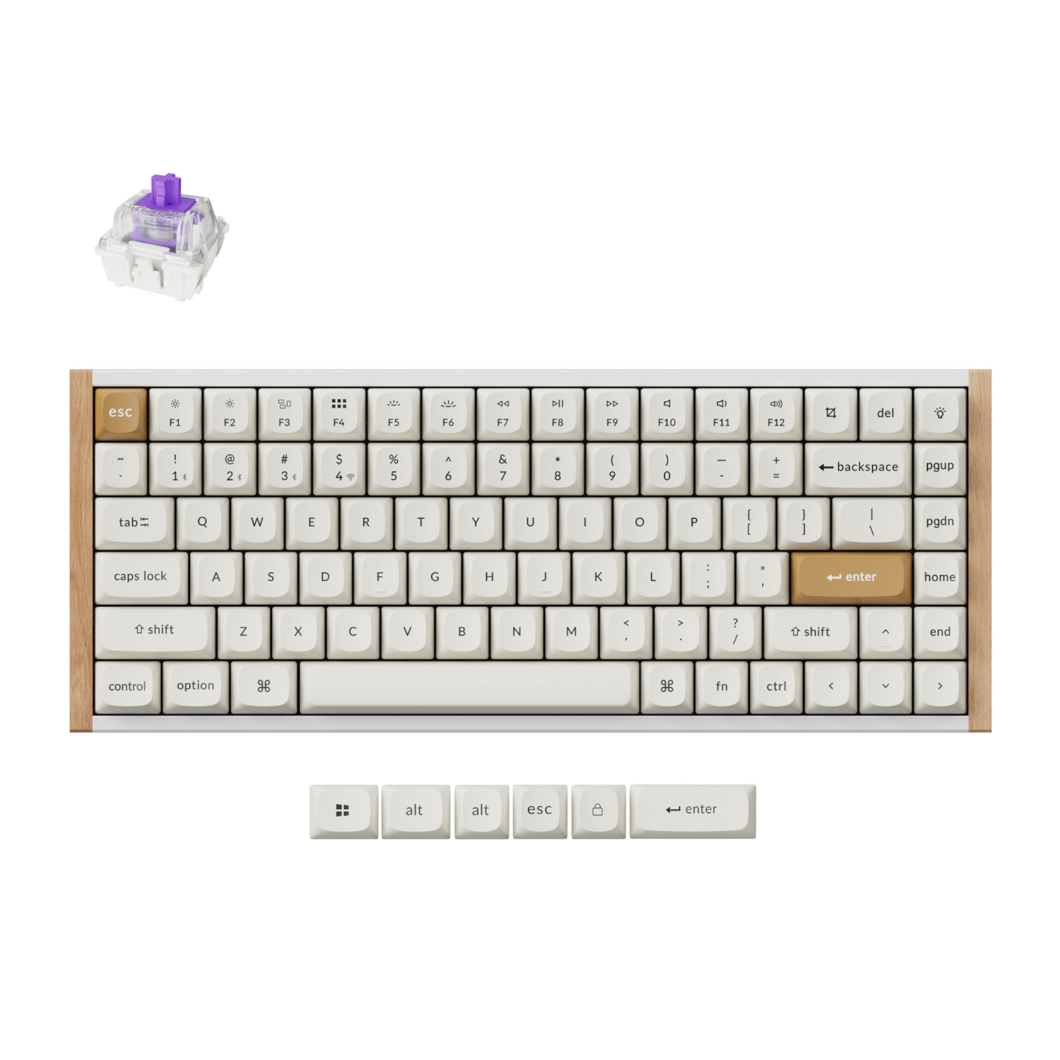 Keychron_K2H-Q1_wr_01a Keychron K2 HE Wireless Special Edition Magnetic Custom Keyboard | NEBULA Switch – White - Image 1