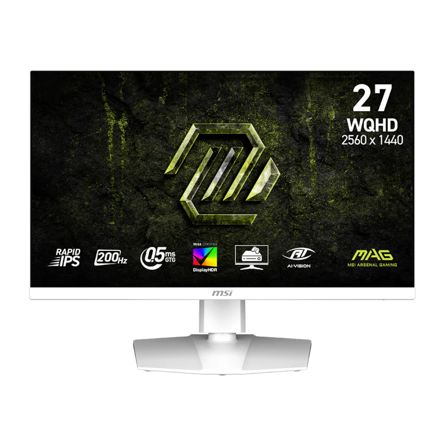 MAG-274QRFW-E20_MSI-MAG-274QRFW-E20-27-inch-WQHD-200Hz-IPS-Gaming-Monitor-White_wr_01a MSI MAG 274QRFW E20 27" WQHD 200Hz IPS Gaming Monitor - White - Image 1