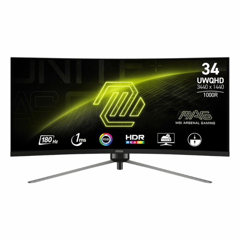 MAG-345CQR_wr_01 MSI MAG345CQR 34" Curved Gaming Monitor 3440x1440 (UWQHD) VA 1ms 180Hz - Image 1