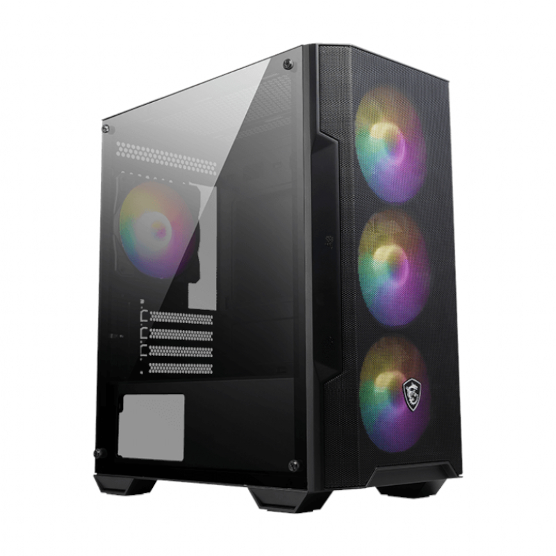 MAG-FORGE-M100A_wr_01 MSI MAG FORGE M100A mATX RGB GAMING CASE - Image 1