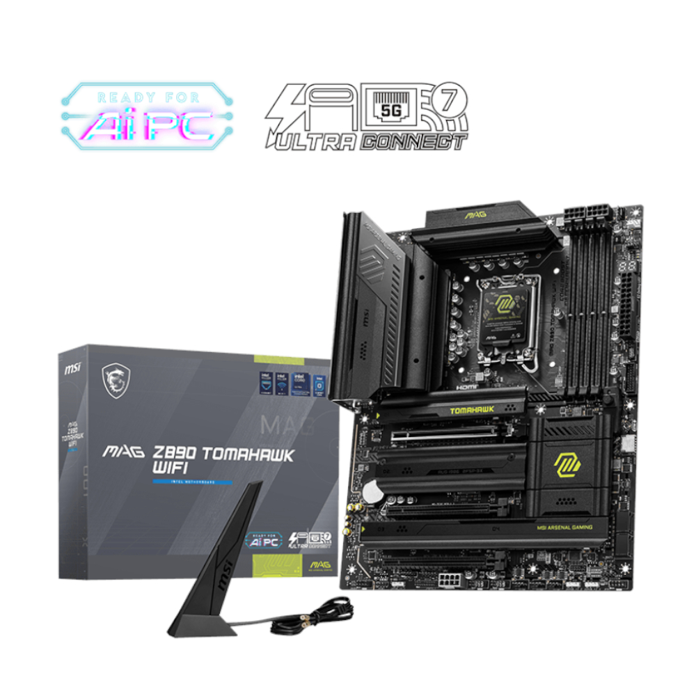 MAGZ890TOMAHAWKWIFI_wr_01 MSI MAG Z890 TOMAHAWK WIFI Intel LGA1851 ATX Gaming Motherboard - Image 1