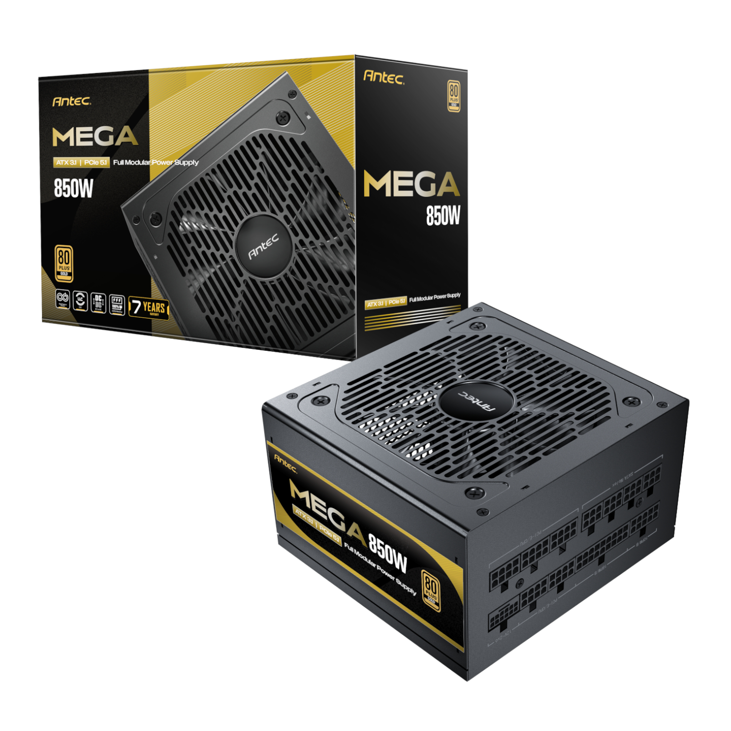 MEGA850_Antec-MEGA-850W-ATX3.1-80-Plus-Gold-PCIE-5.1-Fully-Modular-Power-Supply_wr_01 Antec MEGA 850W 80 PLUS Gold ATX3.1 PCIE 5.1 Fully Modular Power Supply - Image 1